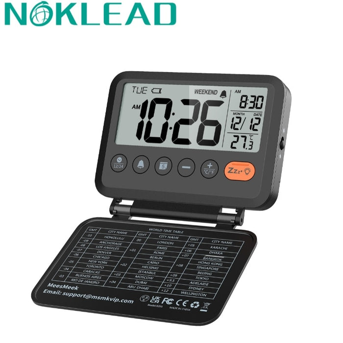 Mini Horloge de Voyage avec Calendrier Numérique LCD : Pratique et Portable