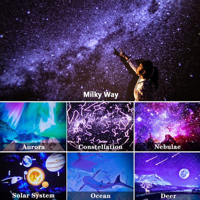 Veilleuse Étoile Galaxie 360° avec 7 Couleurs : Une immersion totale dans un univers étoilé