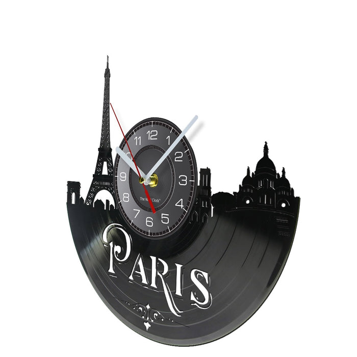 Horloge Murale Vintage Lumineuse Paris 30x30 CM | Ajoutez une Touche de Charme Français à votre Décoration !