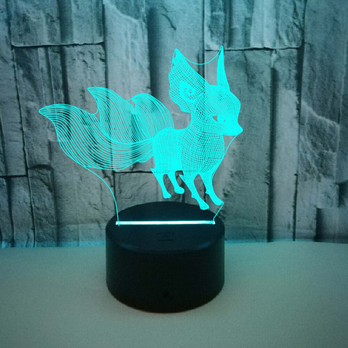 Veilleuse Renard 3D USB LED 16 Couleurs | Une Ambiance Magique de 16 cm