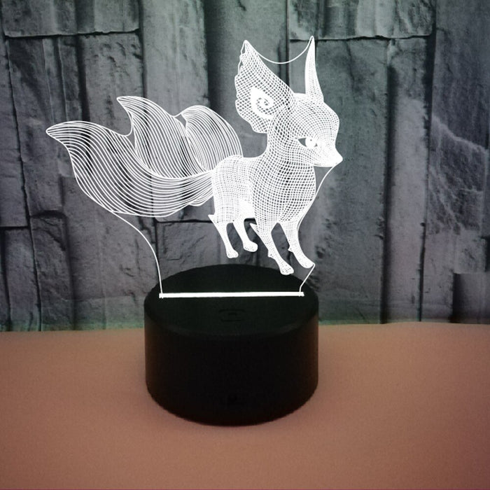 Veilleuse Renard 3D USB LED 16 Couleurs | Une Ambiance Magique de 16 cm