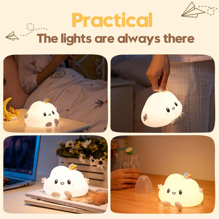 Veilleuse Nuage LED Lumineux 16 Couleurs | Créez une Ambiance Magique de 20 cm dans la Chambre de votre Enfant !