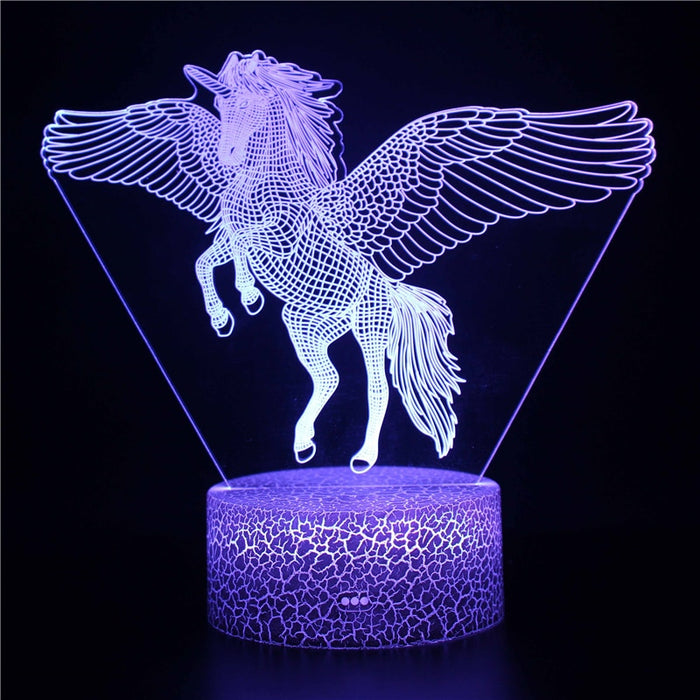 Veilleuse Licorne 3D LED 16 Couleurs Télécommande | Un Cadeau Magique de 15 cm !