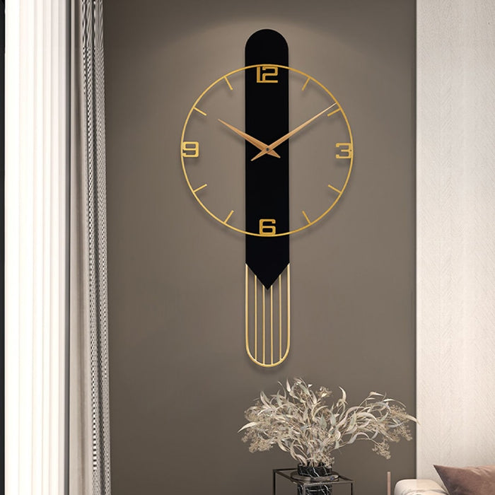 Horloge Murale de Luxe Silencieuse Or Noir | Ajoutez une Touche d'Élégance à Votre Intérieur !