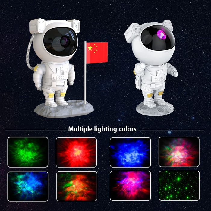 Veilleuse Étoile Astronaute Galaxie 360° Enfant | Explorez l'Espace avec une Ambiance Magique de 17 cm !