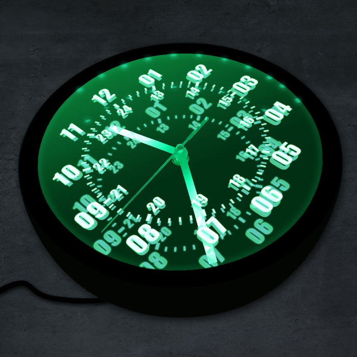 Horloge Murale Digitale 24 Heures avec Néon Rétro-Éclairage LED | Ajoutez une Touche de Modernité Rétro à Votre Décoration !