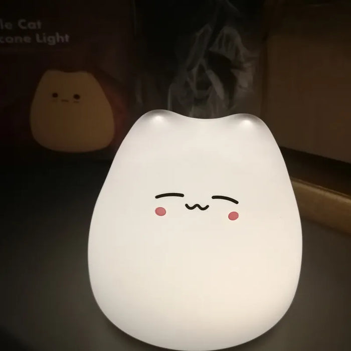 Mini lampe de nuit populaire en forme de chat pour bébé, 7 couleurs, Pat Touch, changement de couleur, Protection des yeux, chambre à coucher, veilleuse, cadeau pour enfants