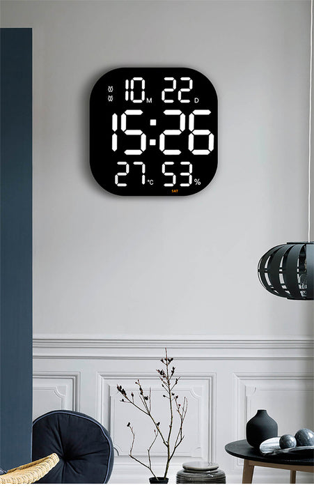 Horloge Murale LED Digitale avec Température, Date, Réveil et Télécommande | Ajoutez une Touche de Modernité à Votre Décoration !