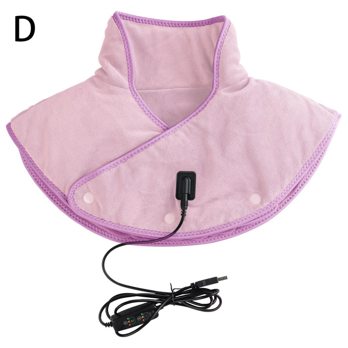 Coussin Chauffant Électrique Coloré pour le Cou, Enveloppe les Épaules, Massage et Compression Thermique des Cervicales