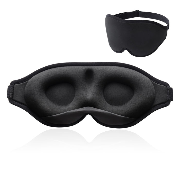 Masque de Sommeil 3D pour les Yeux - Blocage à 100% des Lumières, Conçu pour les Hommes et les Femmes, Tissu Cool Sports, Couverture des Yeux pour Voyage, Sieste, Nuit de Sommeil