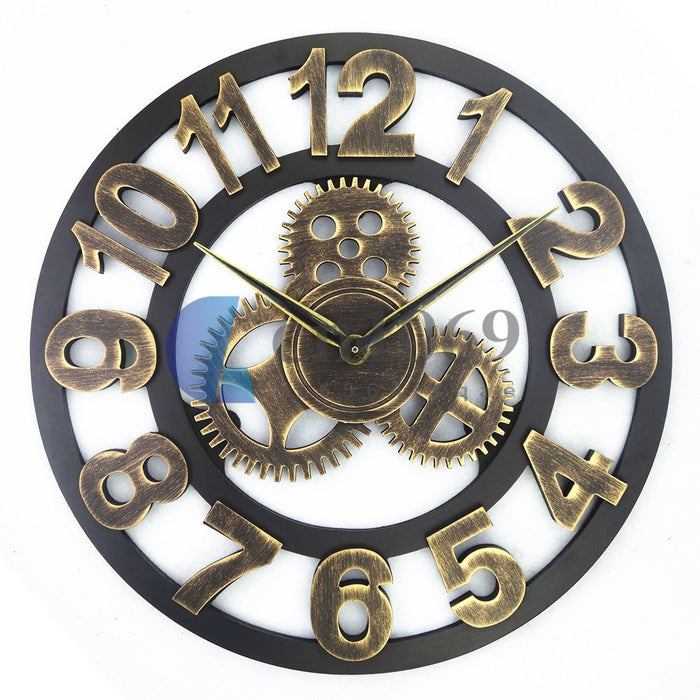 Horloge Murale Vintage Industrielle avec Chiffres Romains | Ajoutez une Touche de Style Rétro à Votre Décoration !