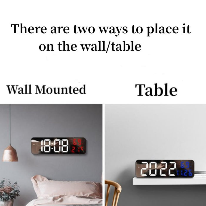 Horloge Murale Digitale avec Affichage de la Température LED : Un Accessoire Fonctionnel et Moderne