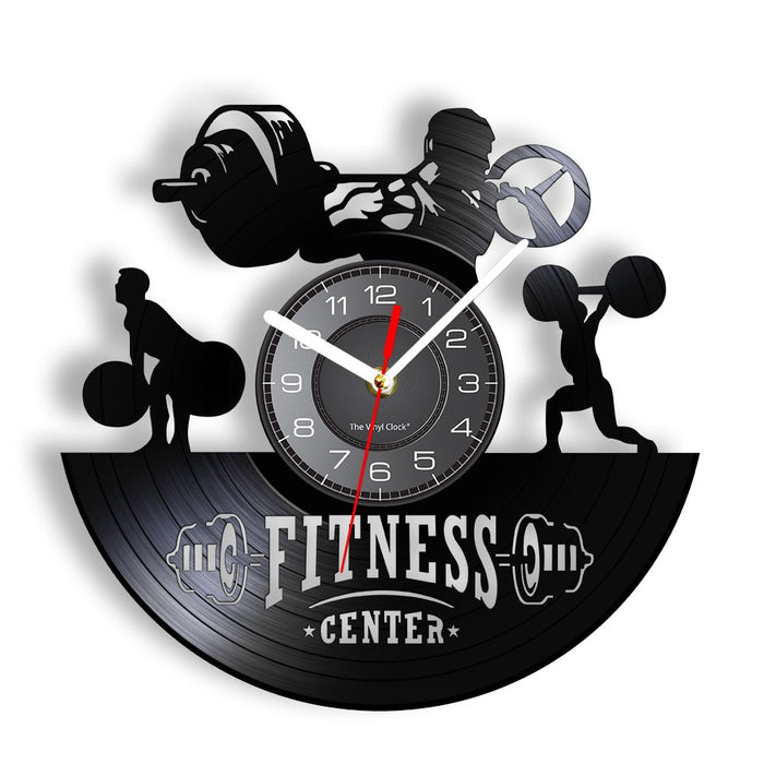 Horloge Murale Vintage Lumineuse Fitness 30x30 CM | Ajoutez une Touche de Motivation à votre Espace Sportif !