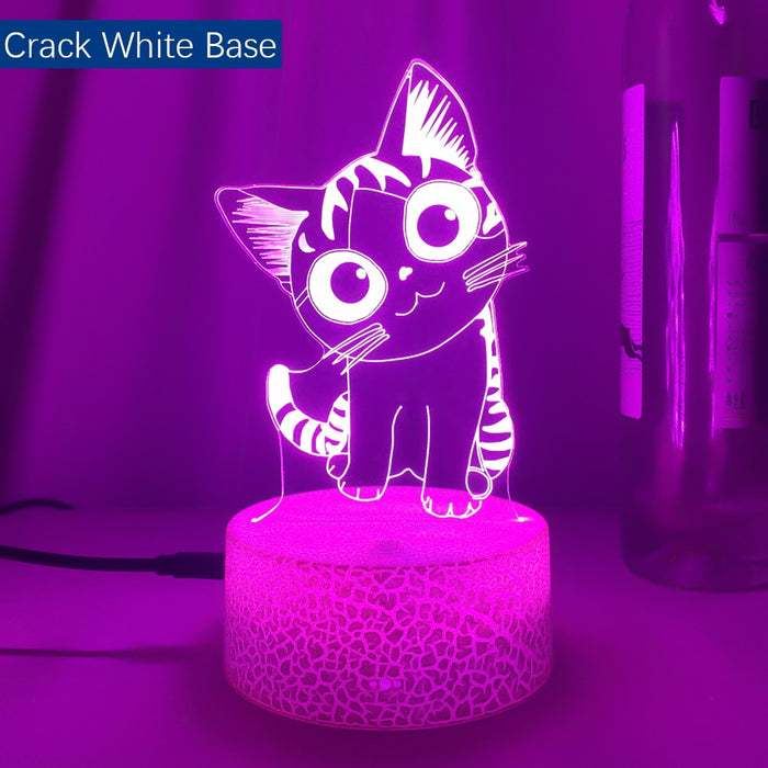 Veilleuse Chat Mignon 3D LED USB 9x15 CM : Une compagnie lumineuse et adorable