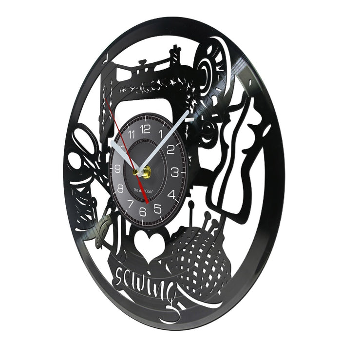 Horloge Murale Vintage Lumineuse Couture 30 CM | Ajoutez une Touche de Style Rétro et Lumineux à votre Décoration !