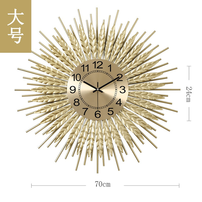 Horloge Murale Nordique Or 60-70 CM : Ajoutez une Touche de Luxe et de Raffinement à votre Décoration