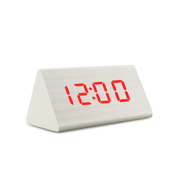 Réveil en bois LED contrôles son électroniques USB 10x7.3 CM