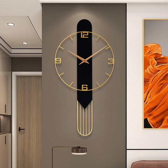 Horloge Murale de Luxe Silencieuse Or Noir | Ajoutez une Touche d'Élégance à Votre Intérieur !