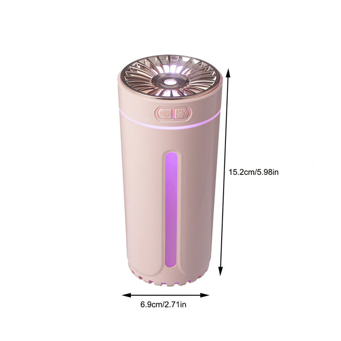 Humidificateur à Ultrasons Portable 300 ml - USB Voiture Désodorisant Brumisateur avec LED Colorée et Veilleuse Maison Diffuseur d'Arôme