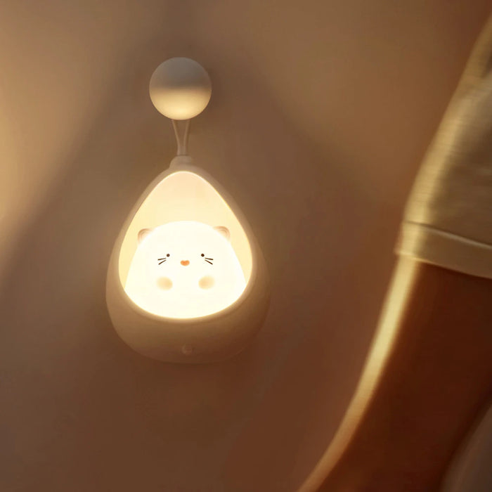 Créatif LED intelligent corps humain Induction Silicone veilleuse USB Rechargeable chambre chevet atmosphère applique murale enfants cadeau