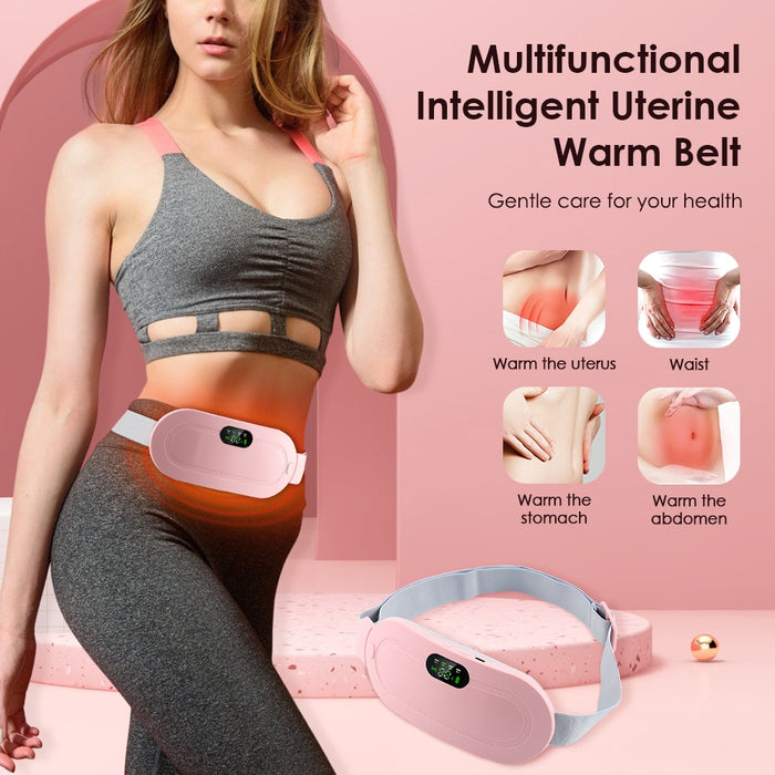 Bouillotte Électrique Menstruelle Intelligente - Ceinture de soulagement de la douleur et masseur abdominal à vibrations