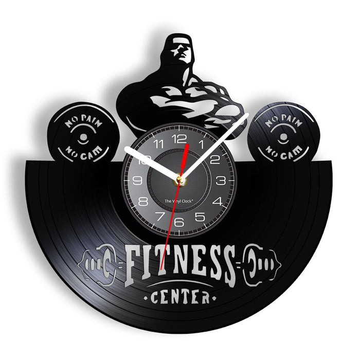 Horloge Murale Vintage Lumineuse Fitness 30x30 CM | Ajoutez une Touche de Motivation à votre Espace Sportif !