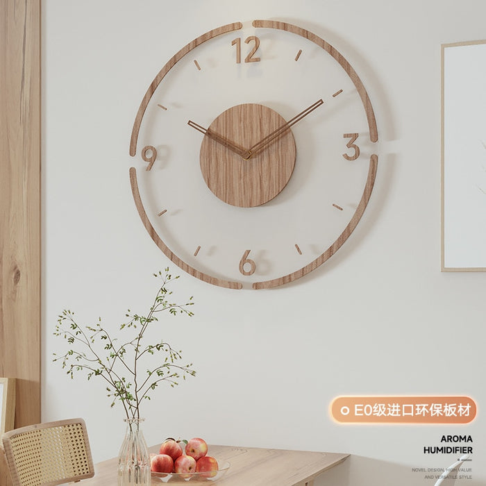 Horloge Murale Bois Massif Nordique Minimaliste à Quartz | Ajoutez une Touche d'Élégance à Votre Intérieur !