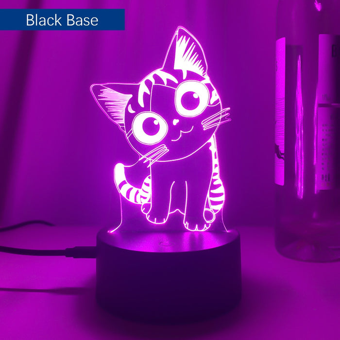 Veilleuse Chat Mignon 3D LED USB 9x15 CM : Une compagnie lumineuse et adorable