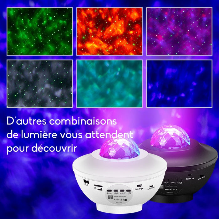 Veilleuse Étoile Galaxie LED Rotative USB - Plongez dans l'univers avec une ambiance captivante