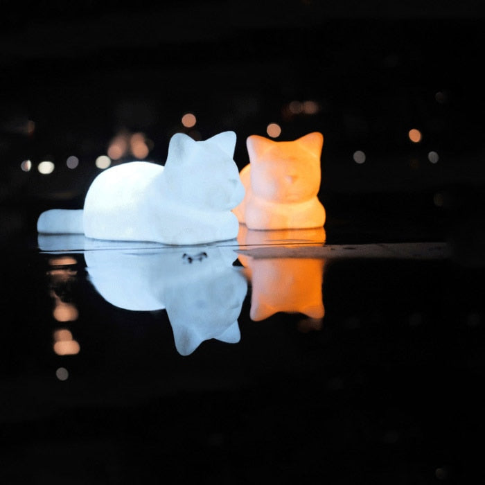Veilleuse Chat Mignon LED USB | Une Ambiance Adorable et Réconfortante de 10x18 cm dans la Chambre de votre Enfant !