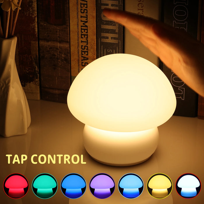Nouveau champignon veilleuse LED Silicone capteur tactile lampe Rechargeable salon chambre décor bébé chevet décoration lampes