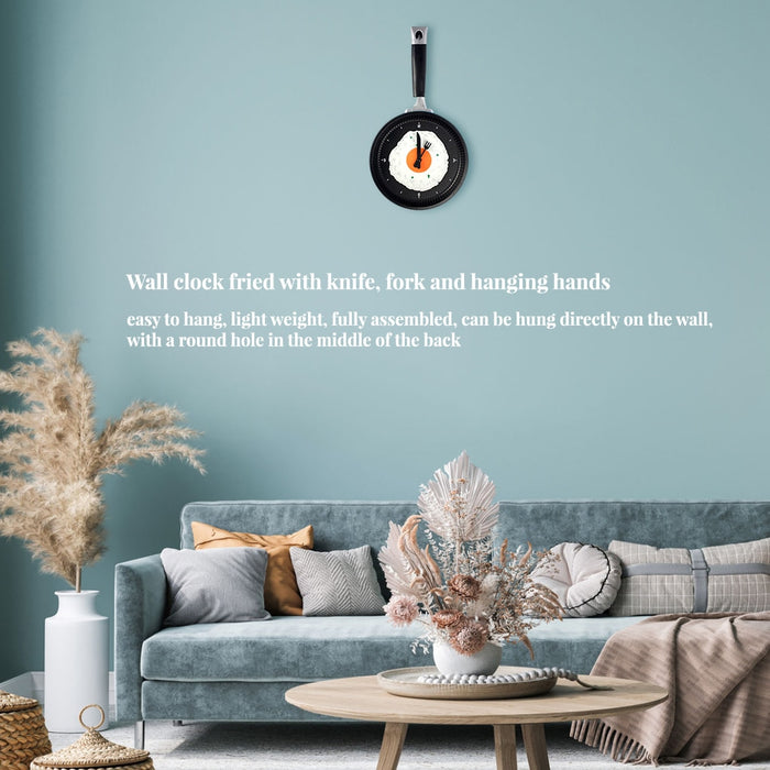 Horloge Murale Poêle et Œuf - Une Note Culinaire pour Votre Décoration