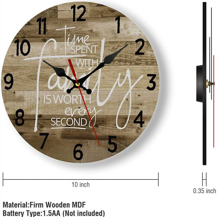 Horloge Murale Bois Family | Ajoutez une Touche de Chaleur Familiale à Votre Décoration !
