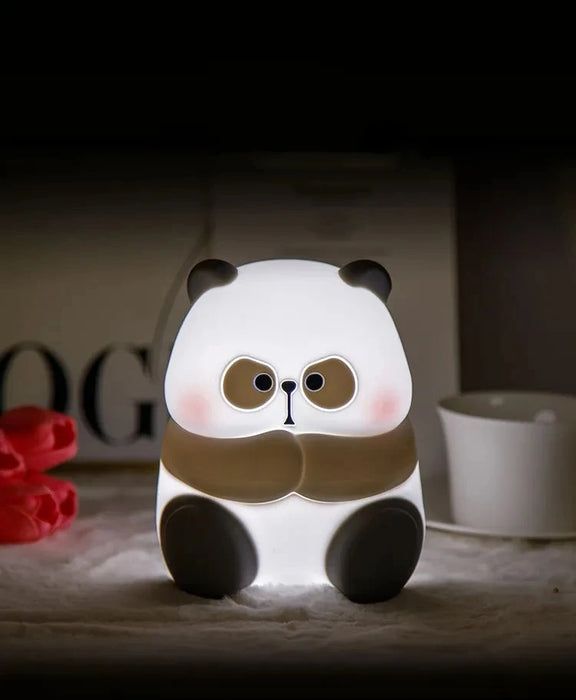 Veilleuse LED en forme de Panda, veilleuse de chevet, chargeur USB, en Silicone, cadeau pour enfants, lampe de Protection des yeux, nouveauté 2023