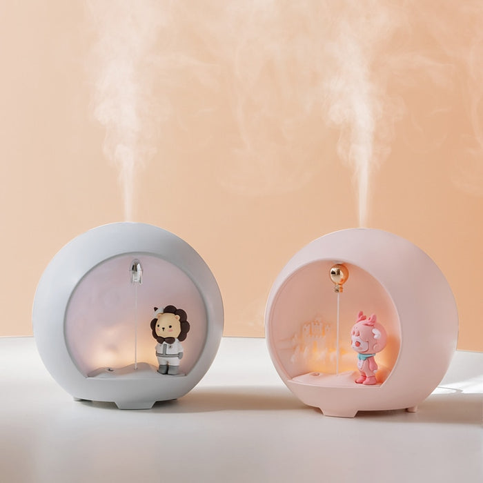 Mini Humidificateur d'air Mignon Dessin animé - Lampe USB Aromathérapie Diffuseur d'huile essentielle pour enfants