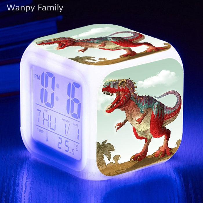 Réveil Dinosaure Cadeau Rigolo - Dimensions de 8x8 CM