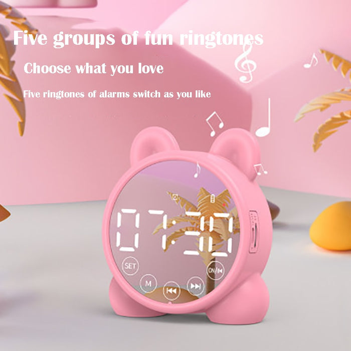 Réveil électronique avec haut-parleur Bluetooth pour enfants LED, 8.5x4 CM
