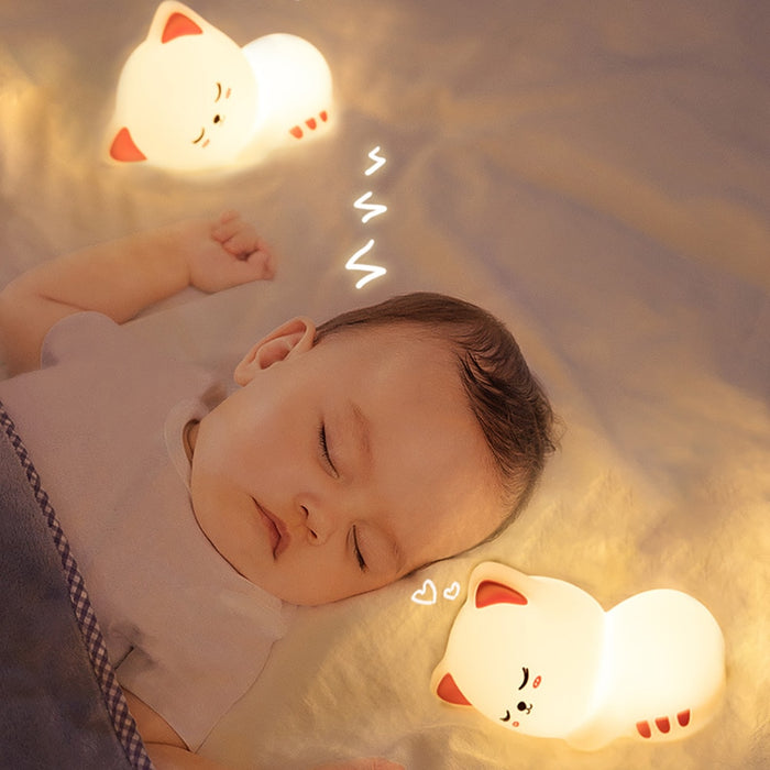 Lampe de Chevet Fille Chat Sommeil : Une Douce Lumière pour des Nuits Paisibles