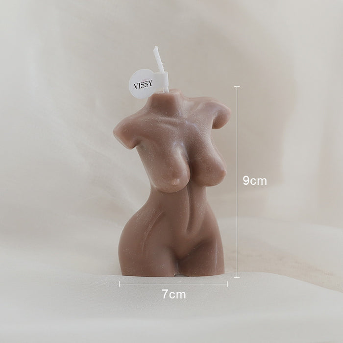 🕯️💃 Bougie Parfumée Corps de Femme Aromathérapie - Bougie Décorative et Parfumée, Dimensions 7x9cm.