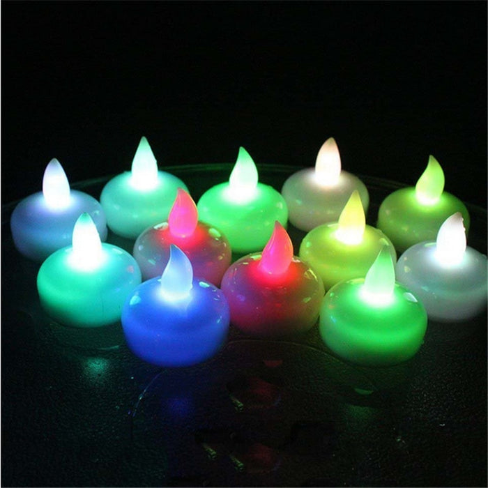 Bougie LED Flottante Multicolore - Lot 12 - Créez une ambiance magique et colorée