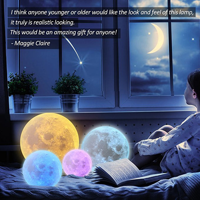 Petite Lampe de Chevet Lune 15x15 CM | Plongez dans une Ambiance Lunaire Magique !