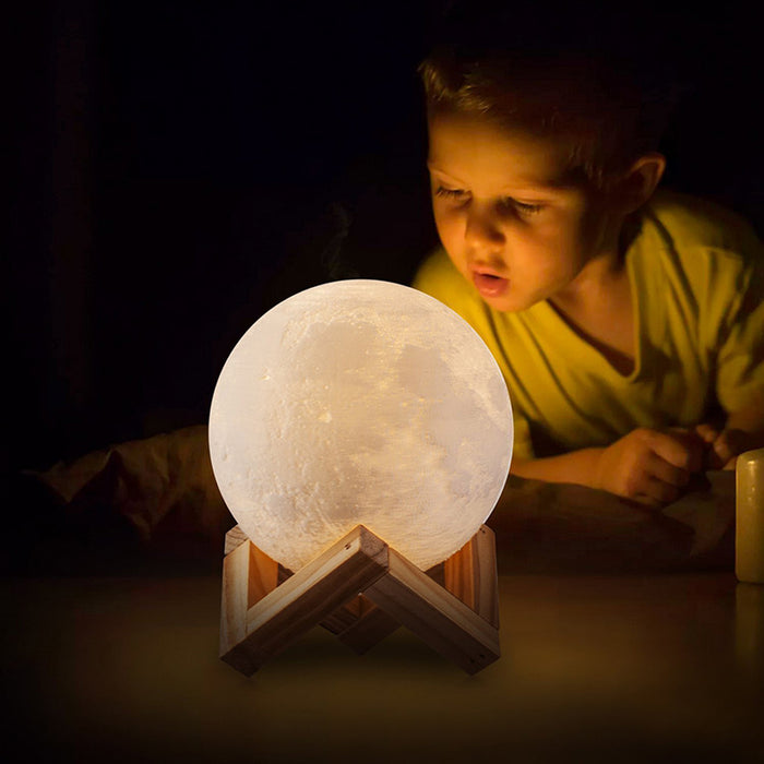 Petite Lampe de Chevet Lune 15x15 CM | Plongez dans une Ambiance Lunaire Magique !