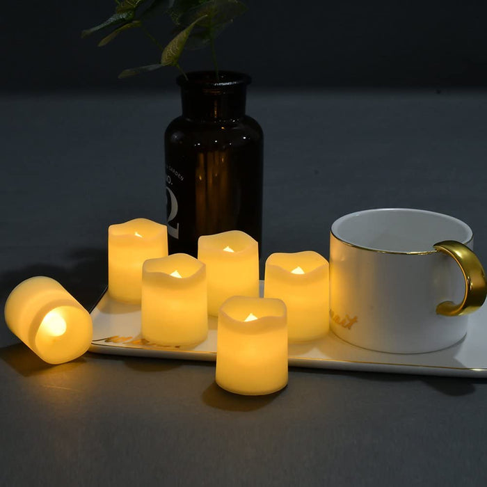 Lot de 24 Bougies LED à Flamme Blanche - Créez une Ambiance Chaleureuse et Sans Risque