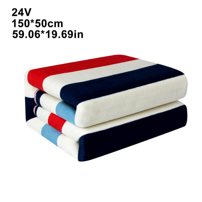 🔥🛌 Couverture Chauffante Électrique Allume Cigare 12/24V - Tapis Chauffant pour le Corps, Parfait pour les Voyages par Temps Froid en Voiture