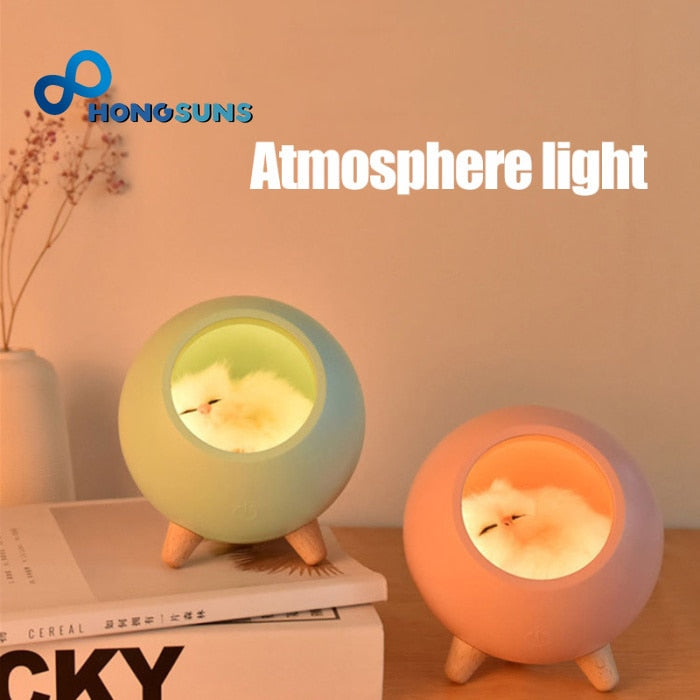 Lampe de Chevet Fille Chat Adorable LED : Une Compagnie Lumineuse et Mignonne