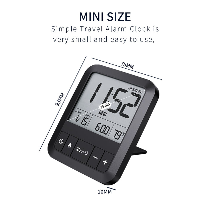 Mini Réveil Numérique LCD Électronique : Compact, Pratique et Polyvalent