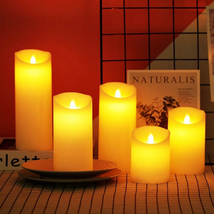 Bougie LED Blanche Halloween - Créez une Ambiance Effrayante et Sans Risque