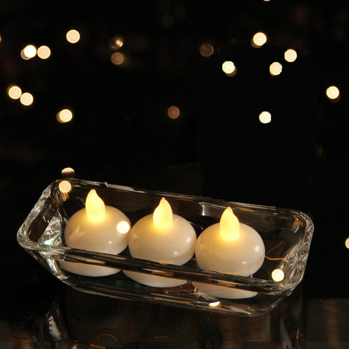 Bougie LED Blanche Flottante 1,5x1,6 Cm - Créez une ambiance magique et élégante