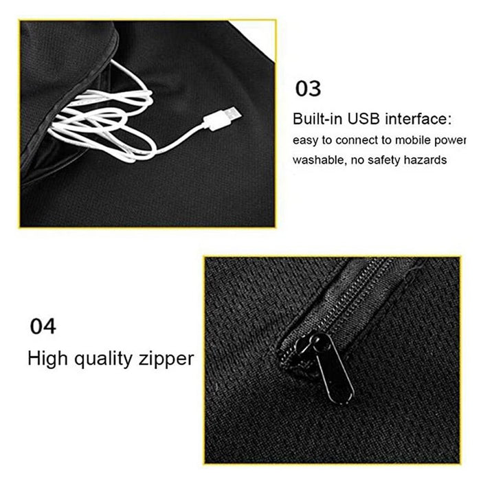 🔥🛌 Couverture Chauffante Électrique USB 45x80cm - Lavable, 3 Réglages de Chaleur avec Fonction de Synchronisation, Châle Chauffant