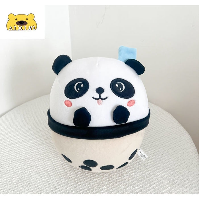 🐼🥤 Peluche Panda Boisson – 20 cm | Le Compagnon Rafraîchissant et Adorable | Cadeau Parfait | Certifié CE 🌟